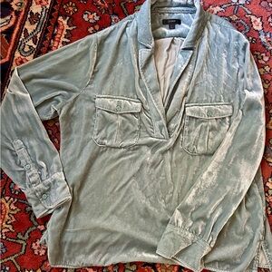 J Crew crushed velvet blouse, L